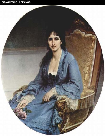 Francesco Hayez Portrait of Antonietta Negroni Prati Morosini, Oval